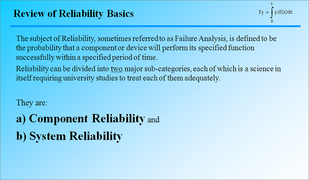 Reliability